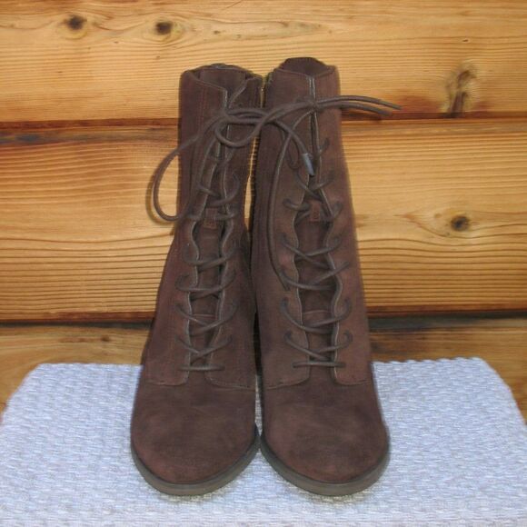 Michael Kors women’s 9.5 Brown Heeled Ankle Boots - Picture 3 of 10